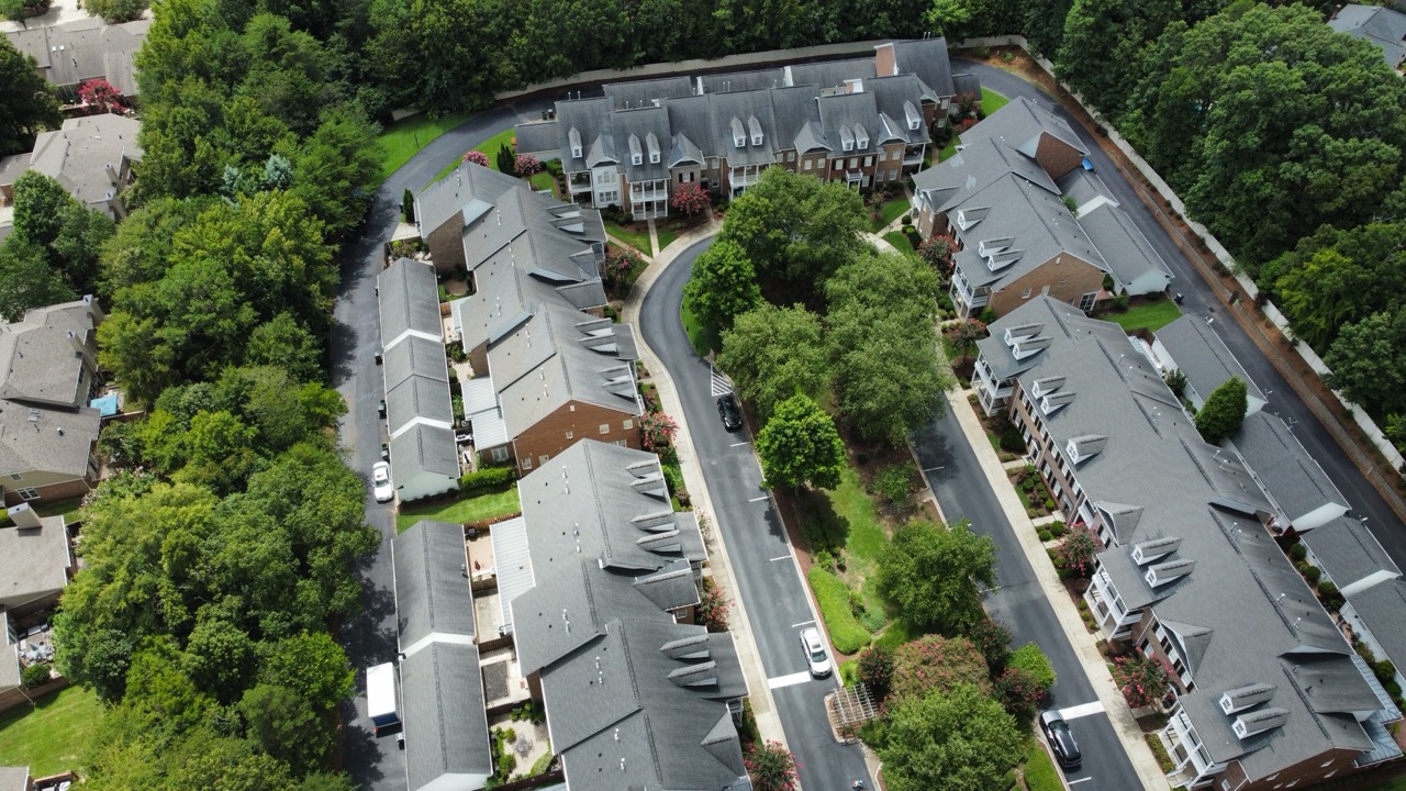 Aerial view of a multifamily community